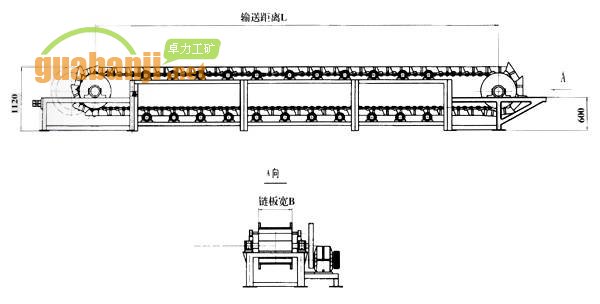 HB链板输送机结构图